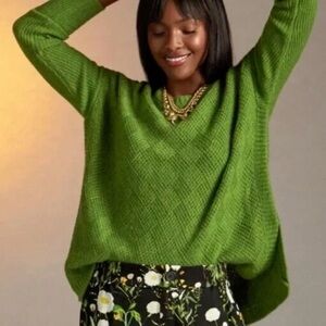 CAbi /  Green basket weave Sweater